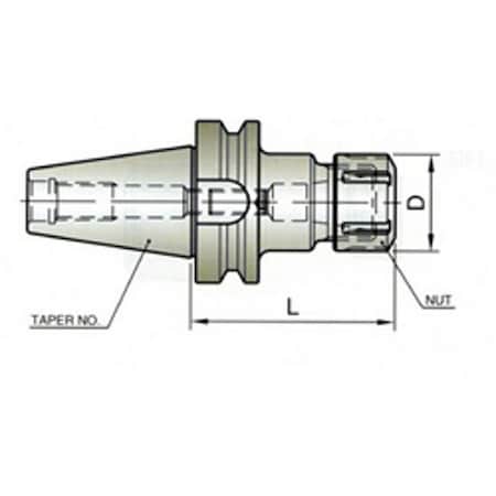 Yg-1 Tool Bt50 Extended Length Er Collet Chuck BI333